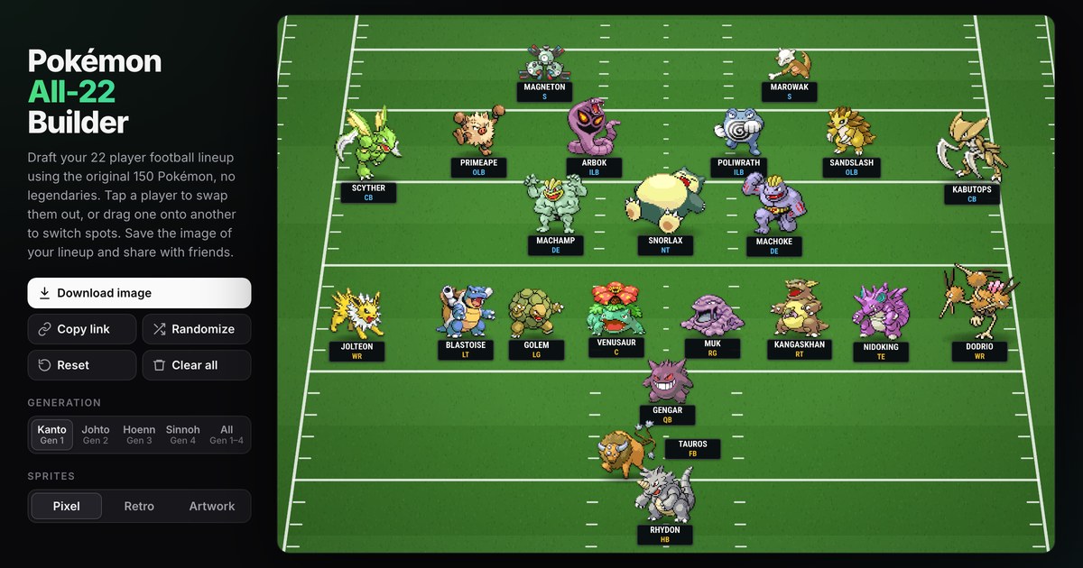 All 22 Pokémon — projektbild